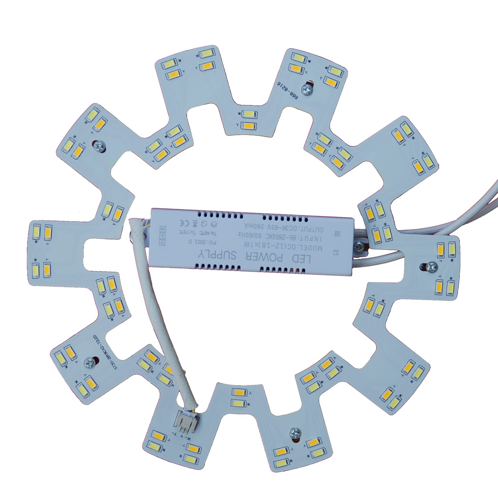 OLYMSTAR 18W 3 Color Temperature LED Flush Mount Ceiling Fan Light